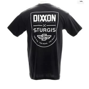 Dixxon Flannel Motorcycle Ride Roar Rally Badge black T-shirt LARGE New in Bag